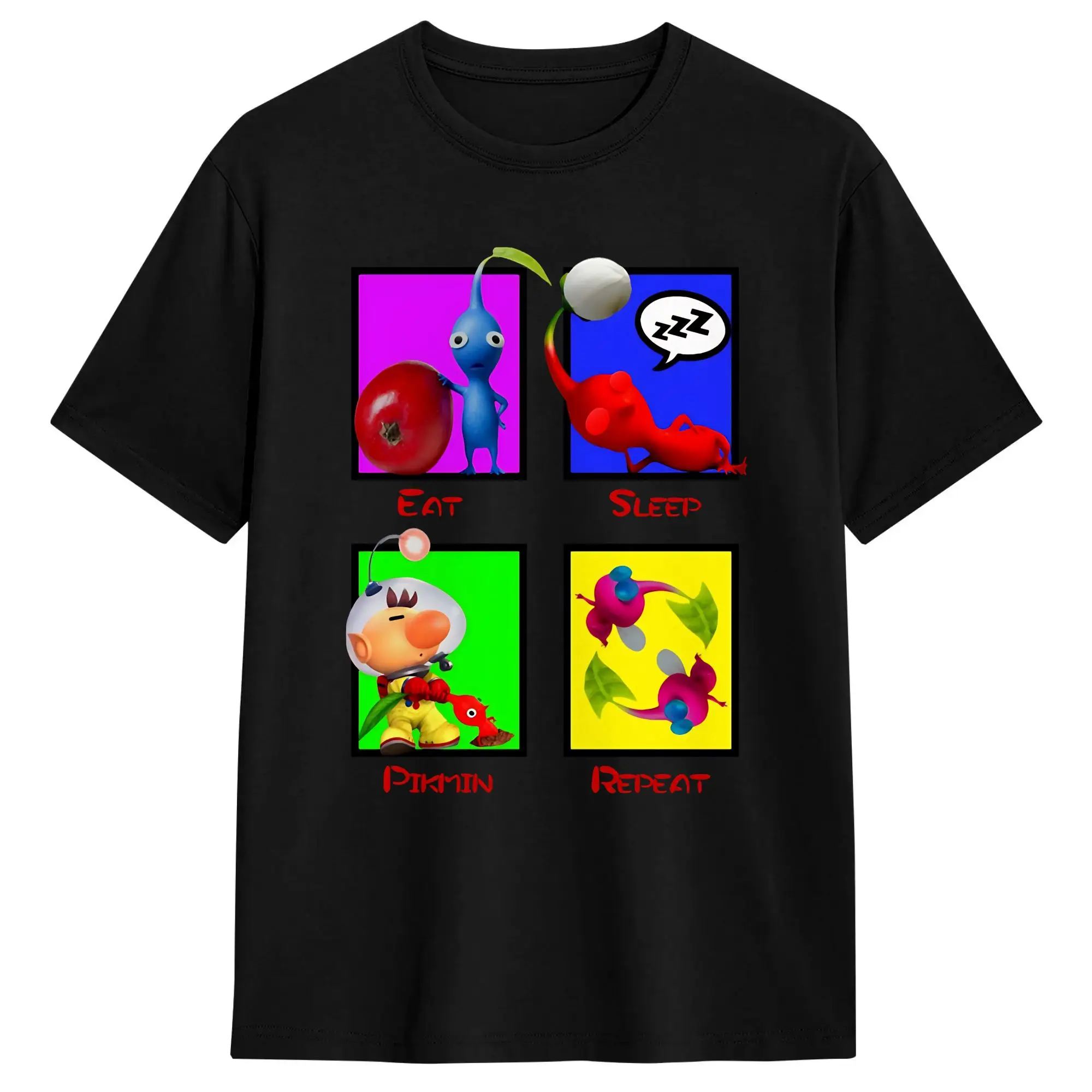 Casual T-Shirt Summer Too Toxic For You Novelty T Shirts Pikmins 100 Cotton Tshirt for Man Y2K Funny Short Sleeve Clothes
