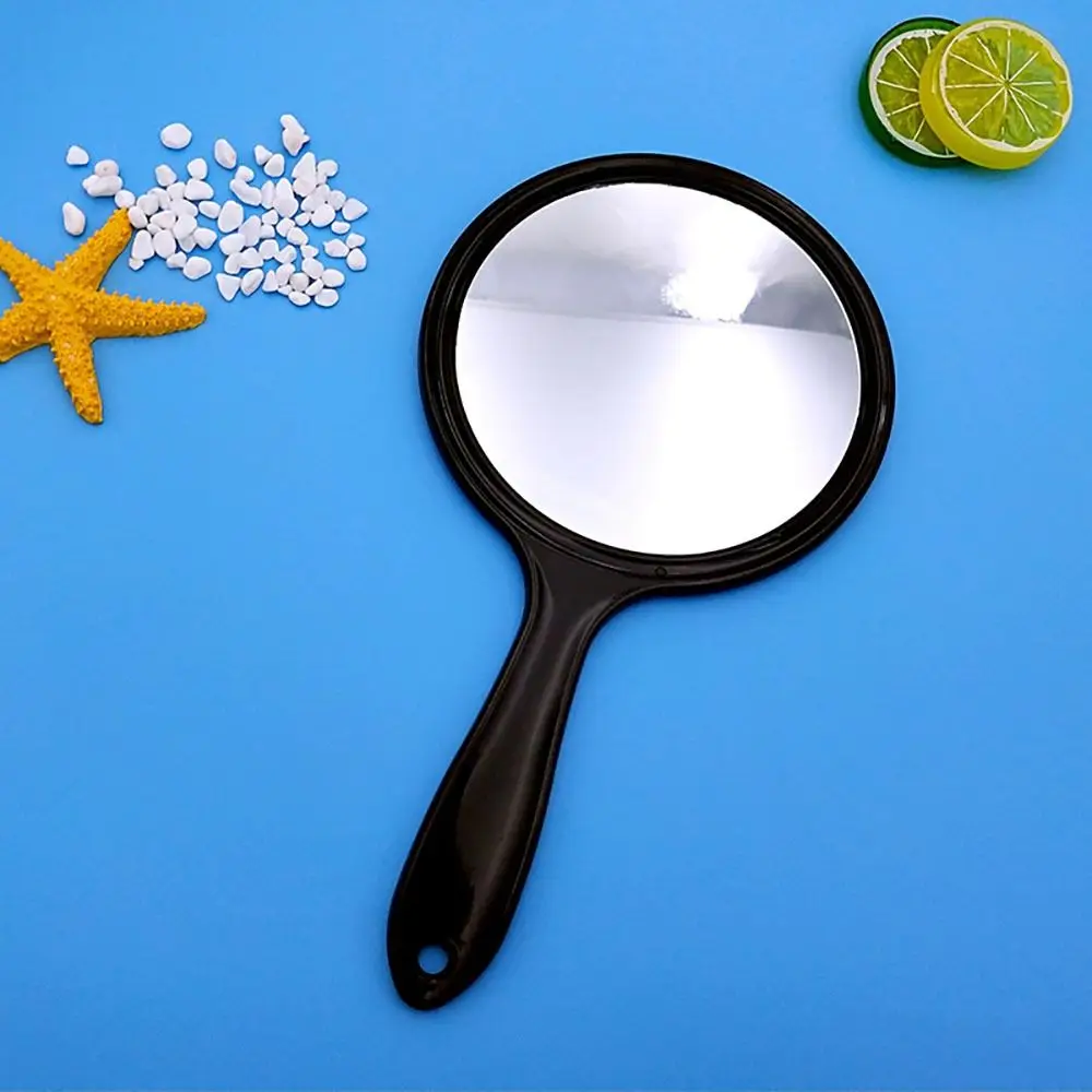 مرآة محمولة متعددة الوظائف، زجاج مكياج مزدوج الجوانب، زجاج أسود محمول باليد في الخارج #3