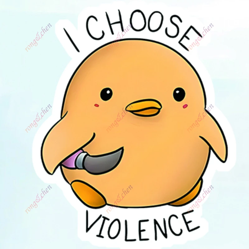 

Cute Chick Car Sticker I Choose Violence for Car Motorcycle Racing Helmet Laptop Trunk Body Car Window Surfboard PVC Vinyl Decal