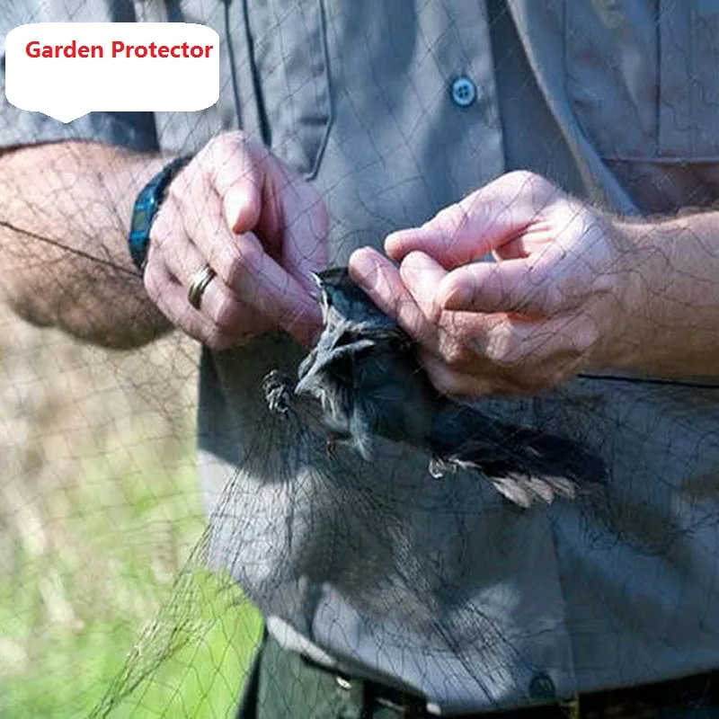 Rede para captura de pássaros, tela protetora antipássaros para controle de pestes, armadilha em rede de pesca para proteção contra pássaros,