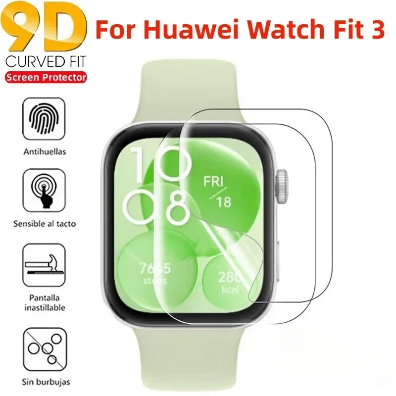 1-5PCS Screen Protector For Huawei Watch Fit 3 Anti Scratch Clear TPU Hydrogel Film for Huawei Fit3 Watch Accessories