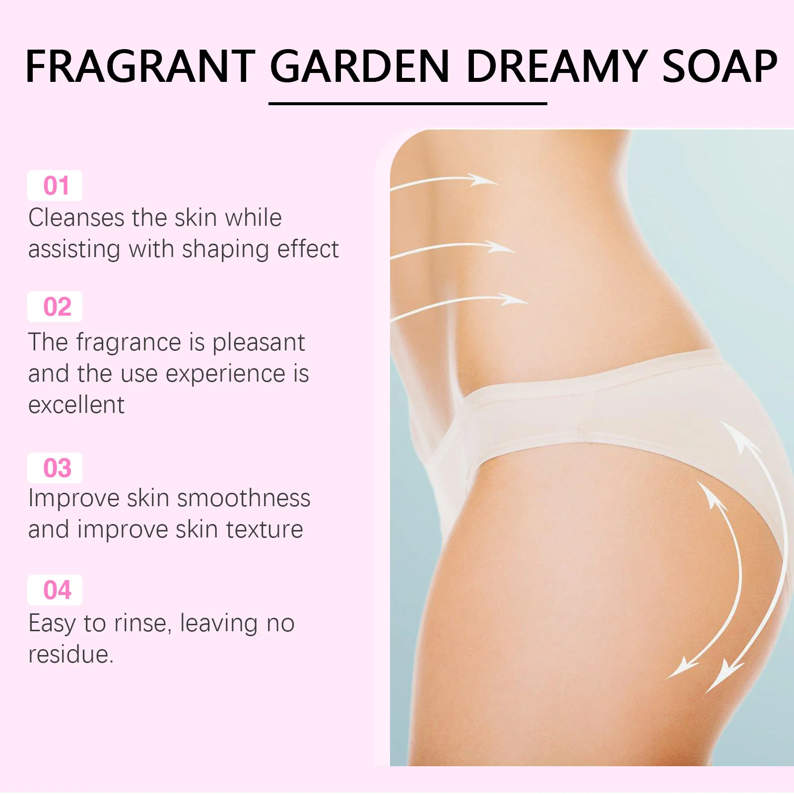 OCEAURA Duftender Garten-Traumseife Tiefenreinigend und Effektiv Schmutzentfernend Badeseife 100g Zur Gesichtsreinigung und Dusche – Detail 6