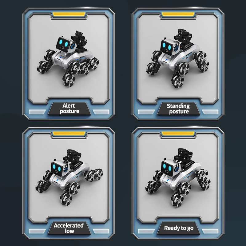 สุนัขกลไกแปลงร่างแปดล้อควบคุมด้วยรีโมทอัจฉริยะ ของเล่นรีโมทคอนโทรลสำหรับเด็ก อายุการใช้งานแบตเตอรี่ยาวนาน ของขวัญที่ดีที่สุด