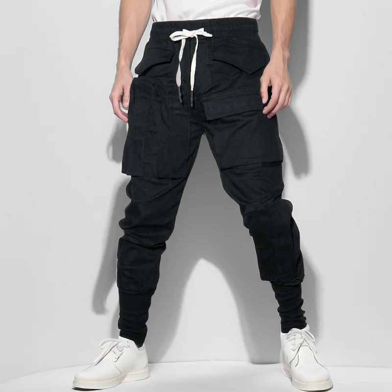 

Casual Cargo Pants Men's k Hip Hop Sle High Street Cuffed Long Pants Tee-dimensional Large ket Pants Multi-ket W...