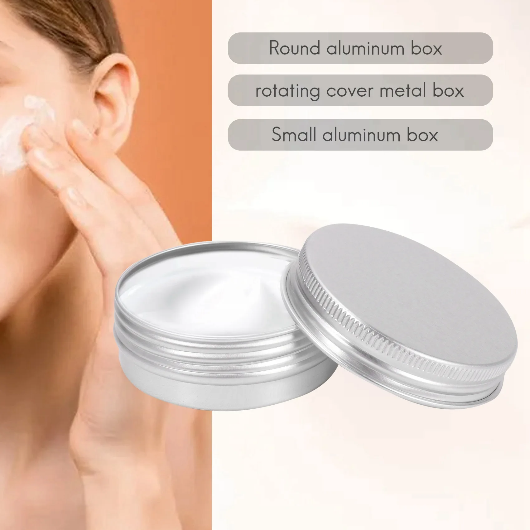 

N96R Pack Of 40 Screw Top Round Aluminum Tins Cans - Aluminum Screw Lid Round Tin Container Bottle