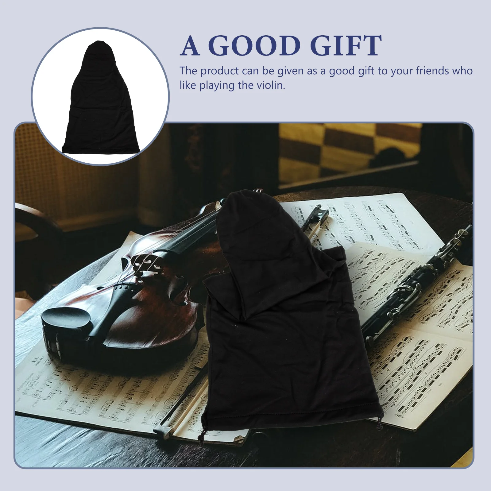 

Violin Cover 4 3 4 Elastic Black Dust proof Storage Supply Foldable Premium Material Practical Use Gift Idea Musical Instrument
