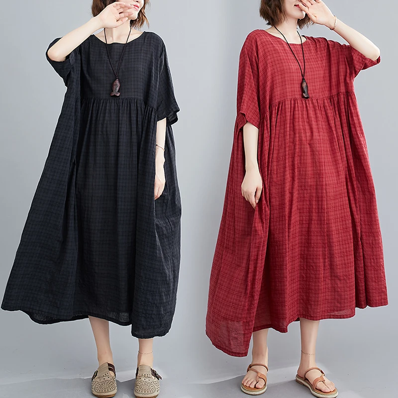 

Женская длинная юбка больших размеров Dr k id с узором Five-Quarter Sve round Ne Gored Paneling Commute Sle Loose Fit