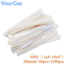 2sets/1set 0402 SMD Capacitor Suit Electronic Component Package Capacitor Assorted Kit Samples DIY 30 Values*40pcs