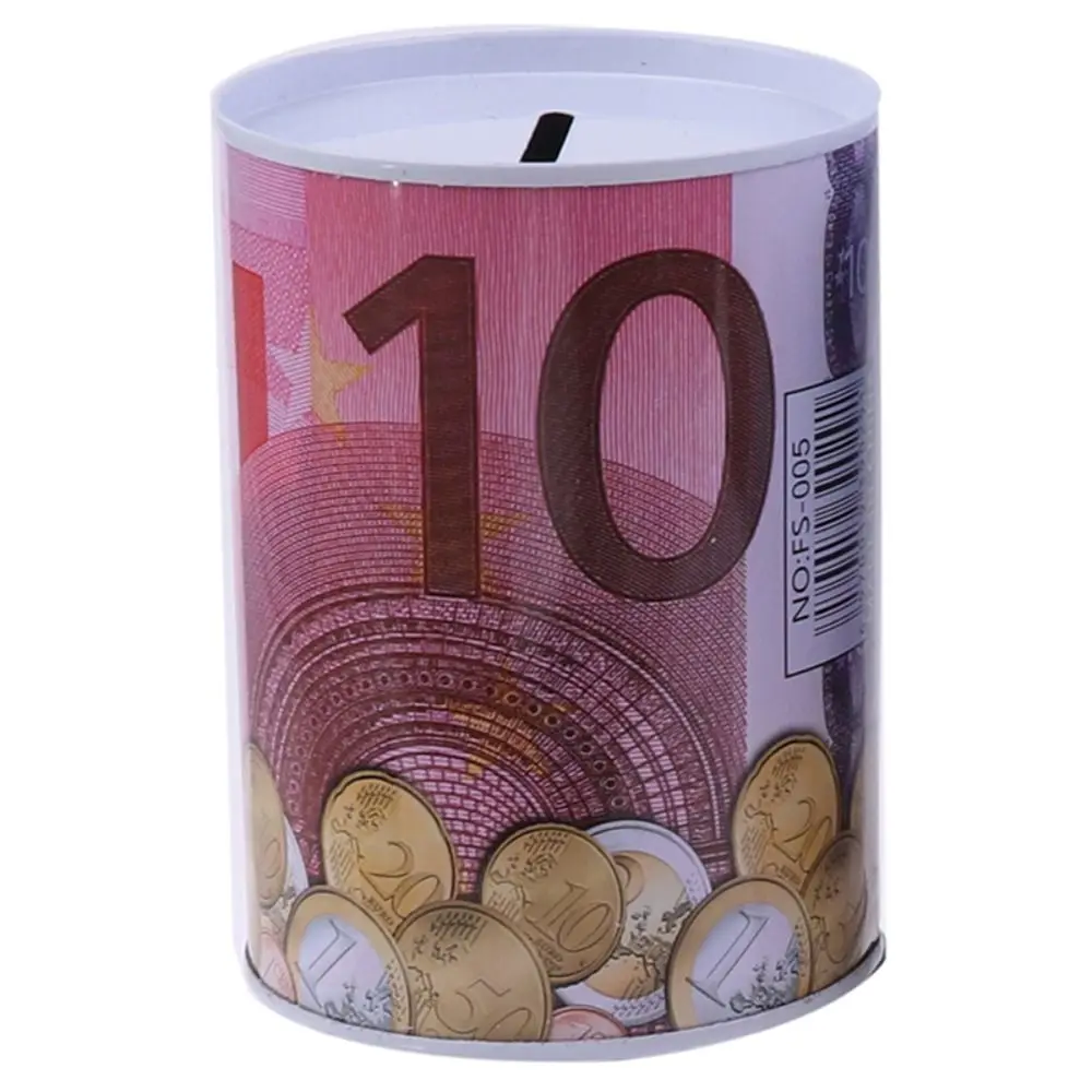 Cylinder Creative Durable Home Decoration Euro Money Bank Storage Box Coins Deposit Boxes Money Box