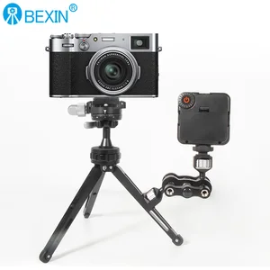Bexin-Articulating magic arm with double head ball, tripod telephone clip, 1/4 10 Main Sales Articulated Support for TV - №8