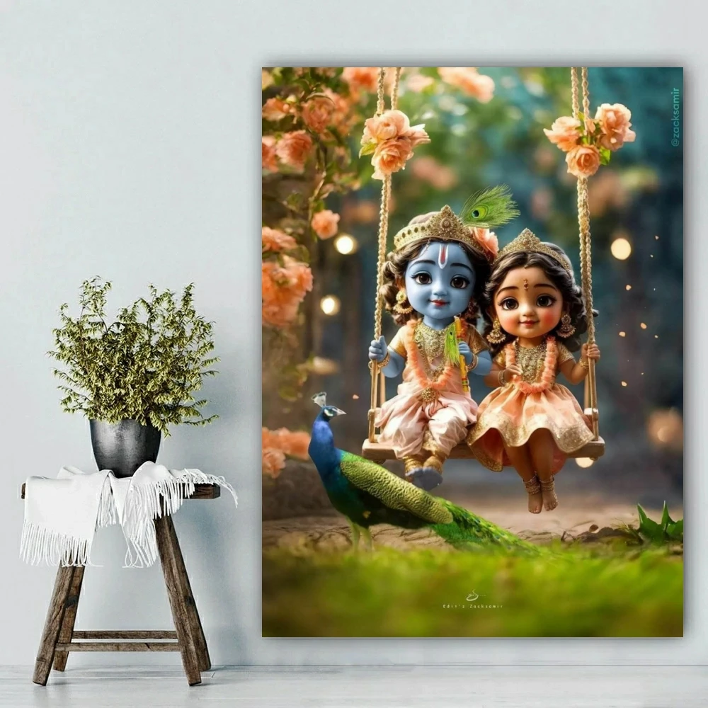 Little Radha Krishna AB Diamond Painting Hindu Art Goddess Parvati Kruistik Cross Stitch Kits Embroidery Mosaic Craft Home Decor