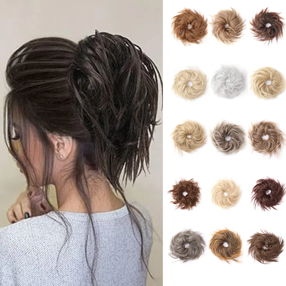 Tousled Updo Messy Bun Hairpiece  Synthetic Hair Extension  Scrunchies Ponytail Hairpieces for Women