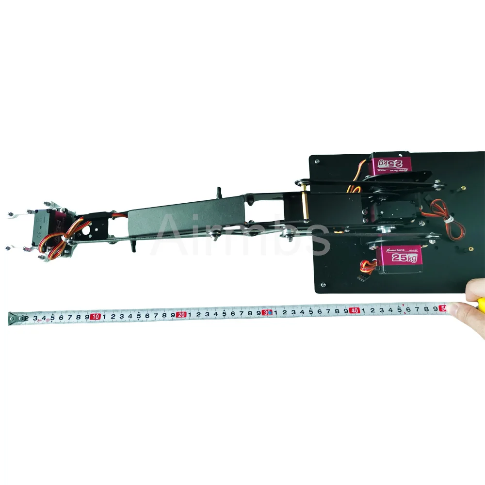 Robot Arm Manipulator Big Load 4 DOF untuk Palletizing dengan Cakar Mekanik, Motor Servo Digital 25KG, dan Basis Berputar 360 untuk Arduino