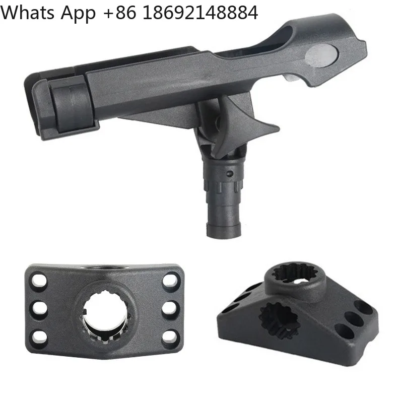 Black nylon fishing rod holder 360 ° rotating fishing rod holder, kayak fishing accessories