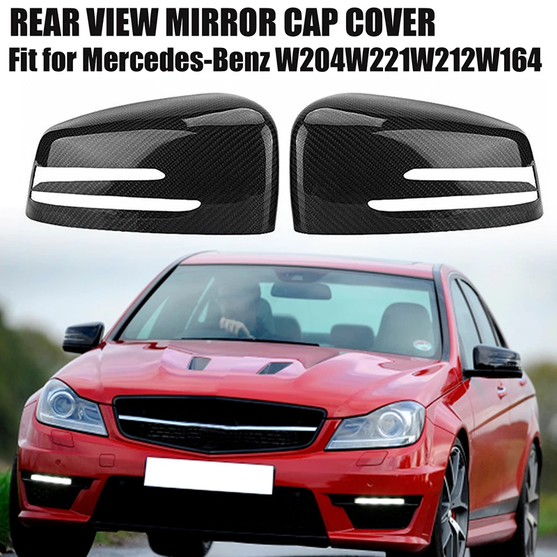 

2pcs Car Side Rearview Mirror Cover Fit For Mercedes Benz W204 C207 W212 W221 W164 C218 Side Wing Mirror Cap Housing Accessories