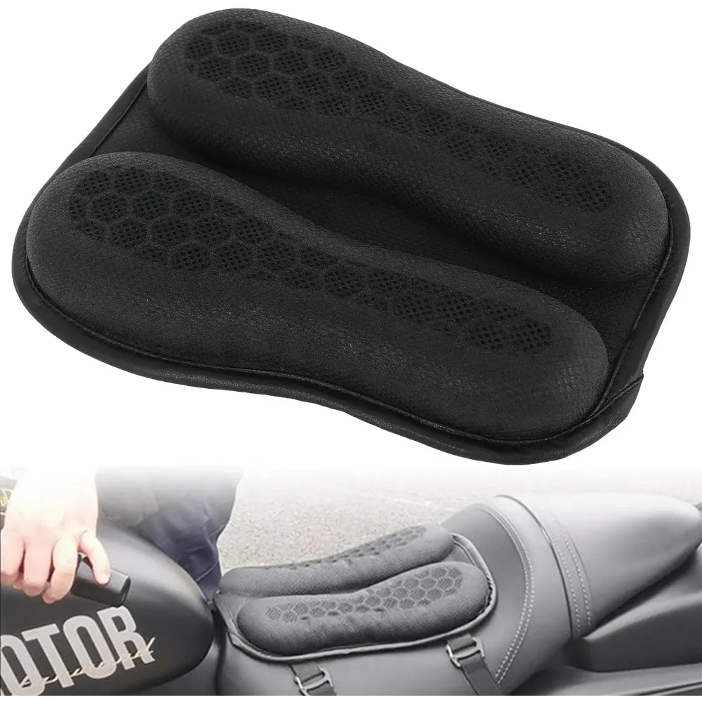 

Motorcycle Seat Cushion Foldable Gel Seat Cover Pad Universal 3D Honeycomb Structure Seats Cushion W/Breathable for Long Rides