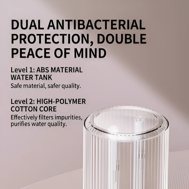 Umidificatore domestico da 1,25 litri con doppio nebulizzatore spray e luce notturna Protezione contro la carenza d'acqua Umidificatore silenzioso portatile per uso essenziale