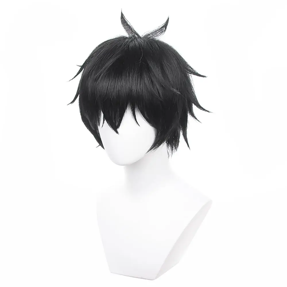 Anime Cosplay Wig for Game Honkai Star Rail Dan Heng Cosplay Wig Black Short Hair Wigs for Boys and Men