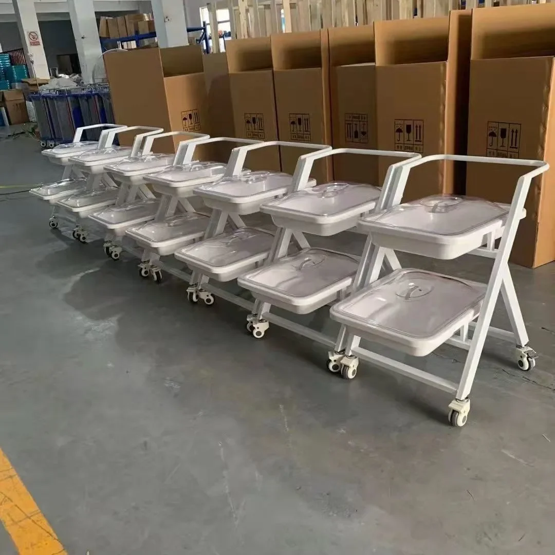Medical Endoscope Transfer Cart Polymer Tray Gastrointestinal Endoscope Cart Instrument Cart