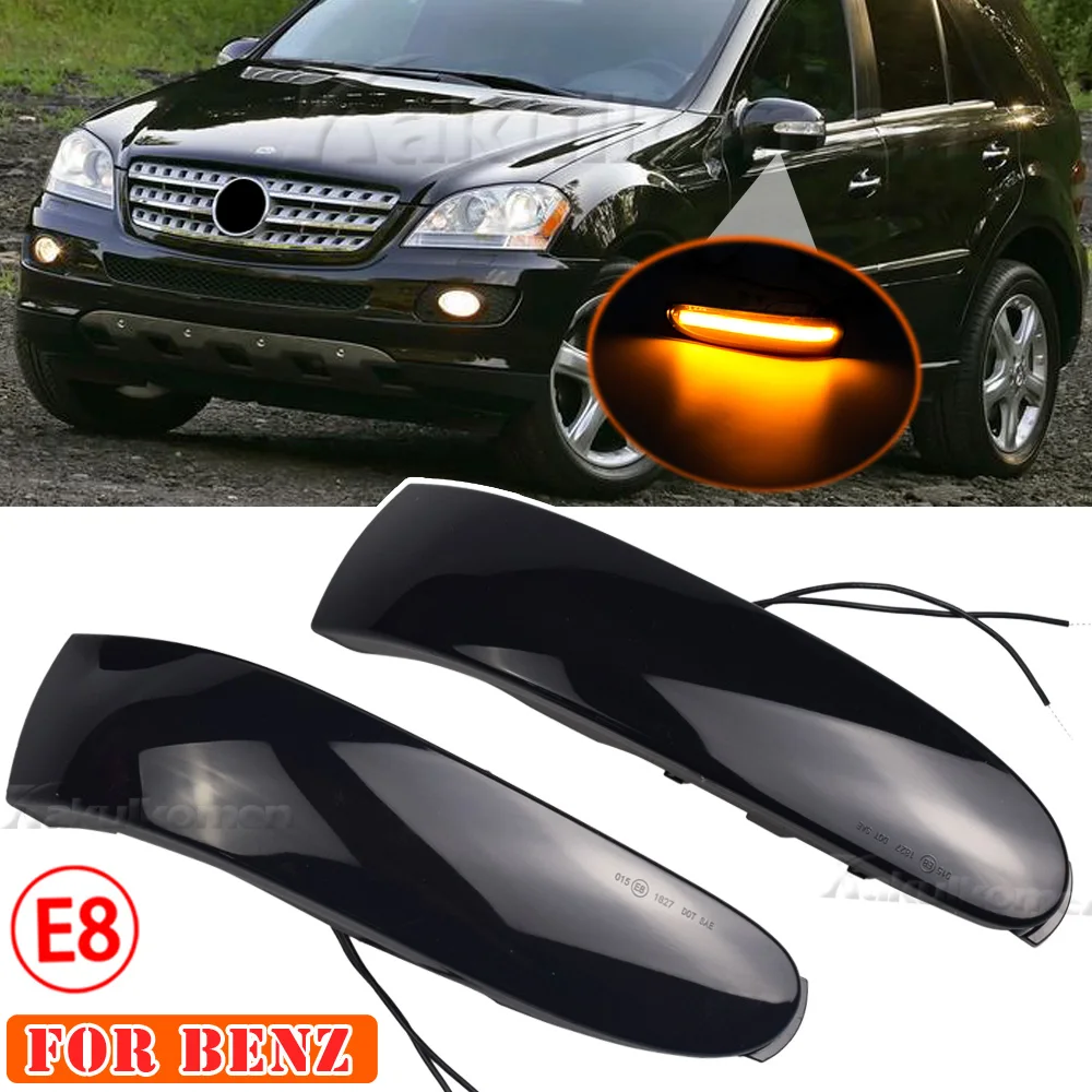 For Mercedes Benz M-Class ML W164 GL X164 R W251 ML350 R300 2006-10 LED Dynamic Turn Signal Light RearView Mirror Indicator Lamp