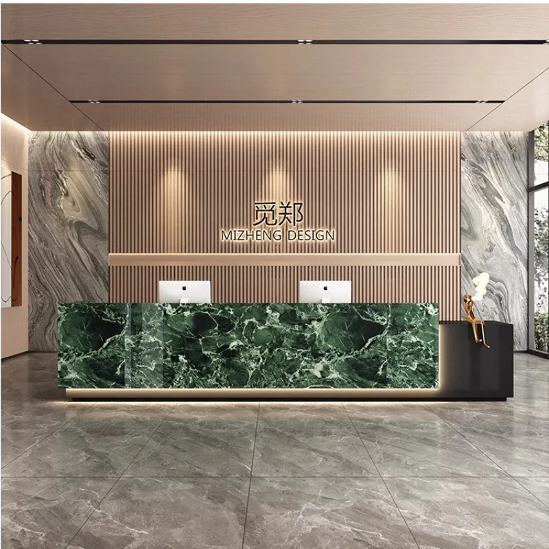 Modern Restaurant Reception Desks Company Aesthetic Minimalist Desks Design Organizers European Scrivania Commercial Furniture