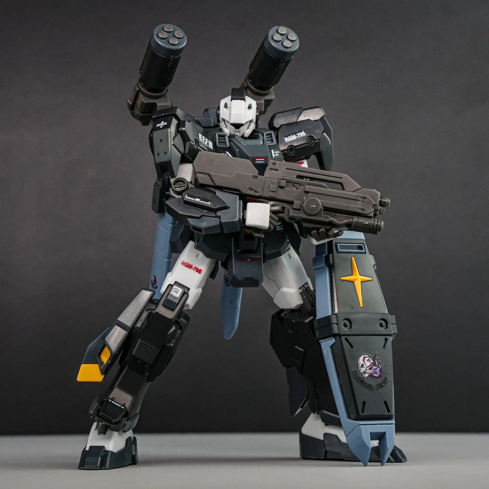 ZHANMO HG 1/144 RX-81ST القياسية درع أسود الجمعية عمل نموذج لجسم عدة لعبة بلاستيكية لهواة الجمعين والهواة