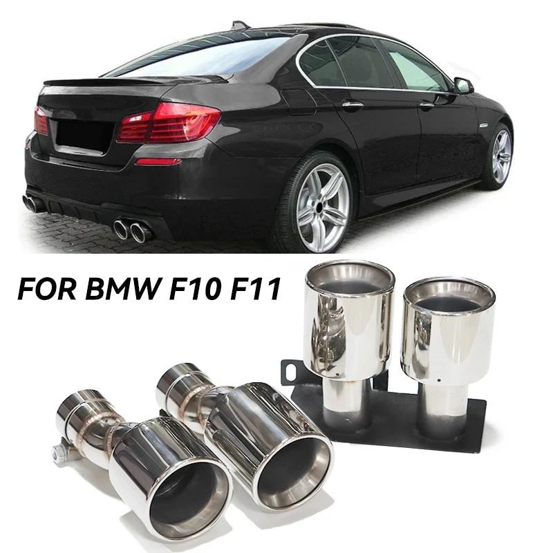 

Для BMW F10 F11 520i 523i 525i 528i 530i 530d двойная выхлопная труба вверх M5 Look Quad глушитель наконечник выхлопной трубы насадка тюнинг