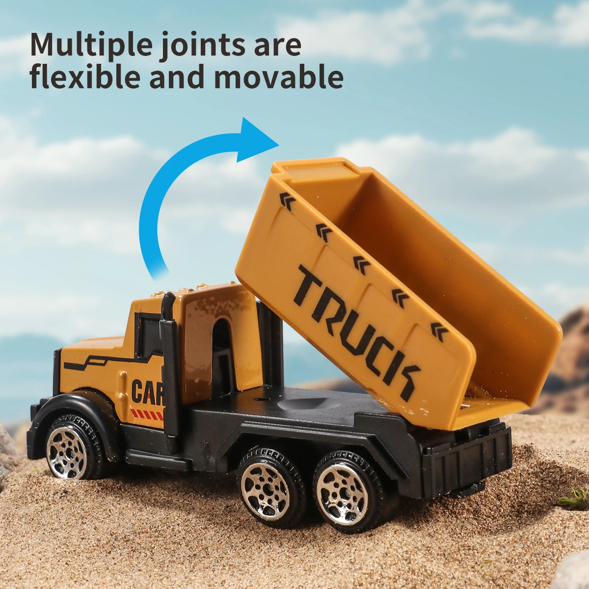 6 pz/set pressofuso in lega di plastica ingegneria camion caricatore trattore escavatore modello di costruzione veicolo giocattolo classico per il regalo dei bambini