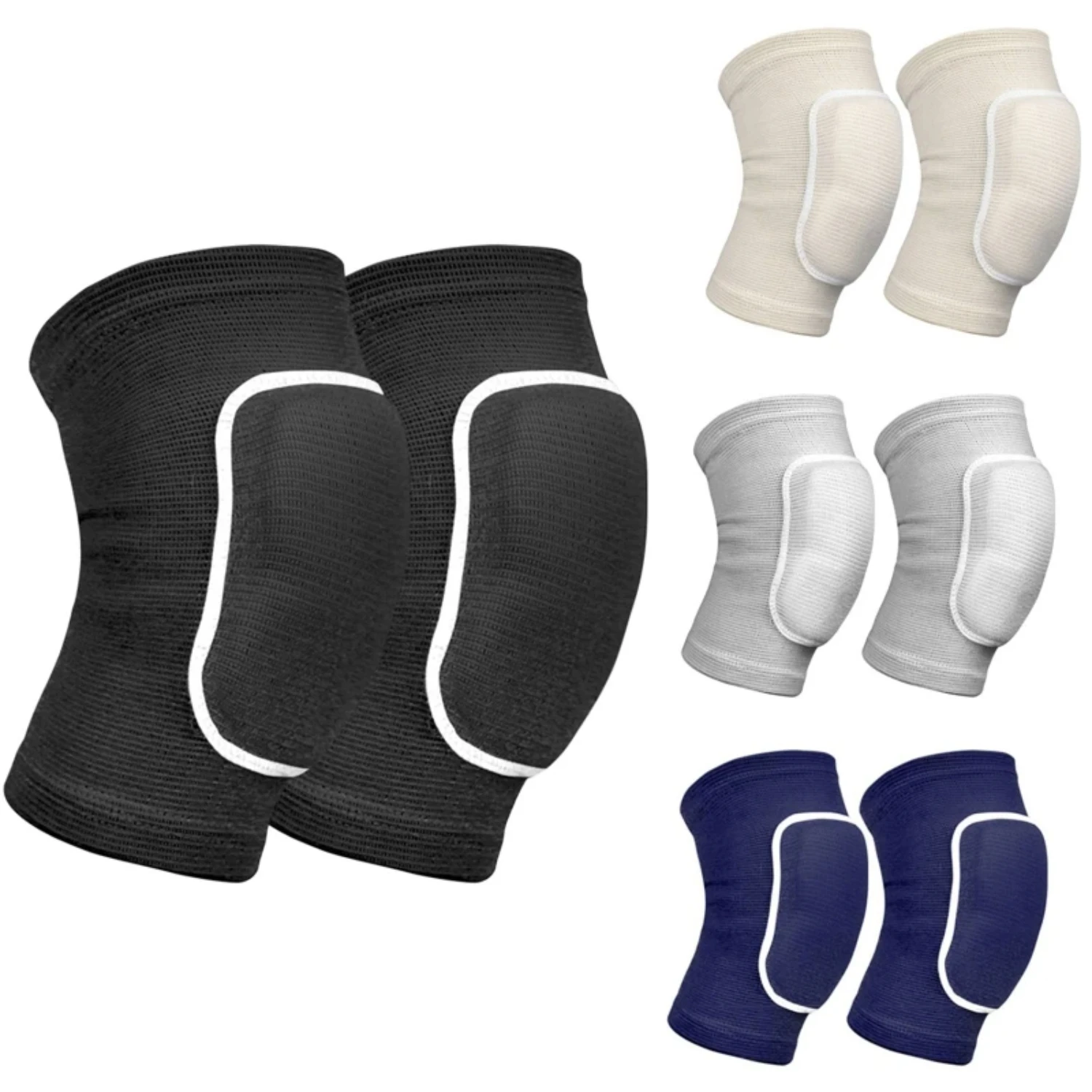 

2 Pcs Knee Pads Compression Leg Sleeve Knee Sleeve All Sports Wrestling Protector Gear, Knee Paded, Youth & Adult