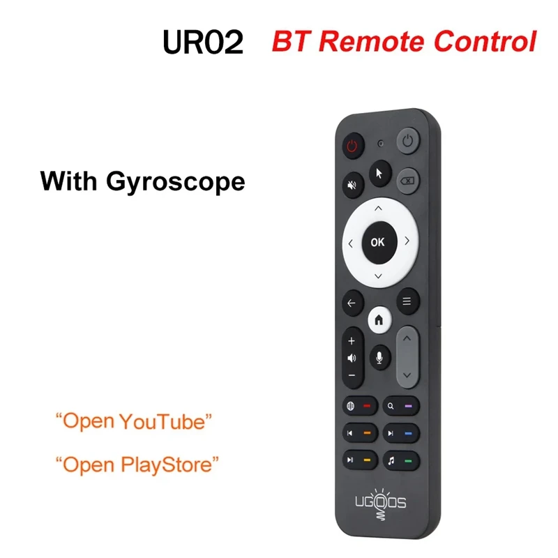 Ur02 substituição de controle remoto de voz bluetooth para ugos am8 pro am6b am6 plus x4 x4q cubo pro extra tox1 tox3 tox4