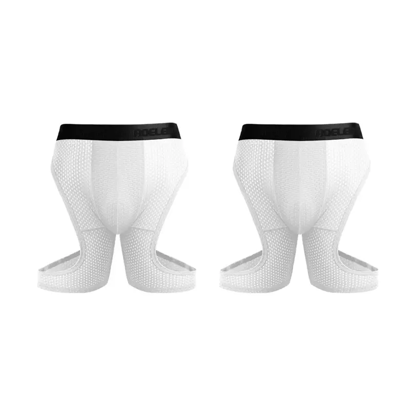 

5 шт. Мужские спортивные трусы-боксеры из ледяного шелка для фитнеса, тонкие, быстросохнущие, для тренировок и бега, удлиненные, с защитой от натирания ног и низа брюк