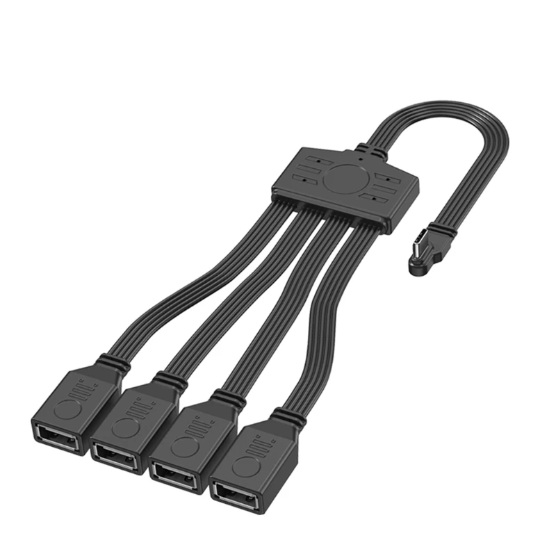 السيليكون USB النوع C ذكر إلى 4 ميناء محول أنثى USB لتوصيل الطاقة