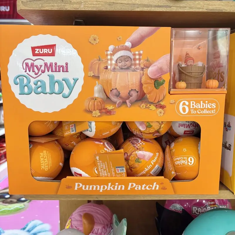 Zuru My Mini Baby Blind Box, Bola Sorpresa con Muñeca en Miniatura, Temática de Calabaza, Juguete Coleccionable para Exhibición y Colección