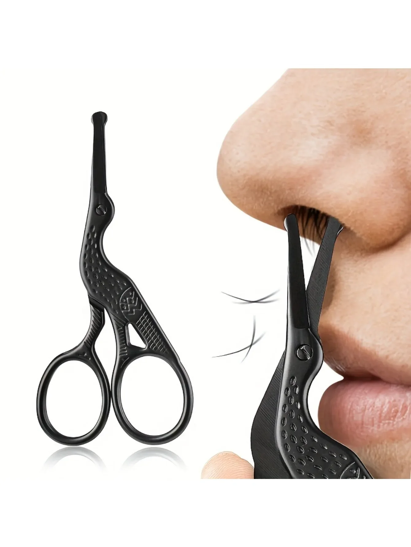 

Safety round head stainless steel nose hair scissors, suitable for eyebrows, nose hair, eyebrow scissors, professional scissors
