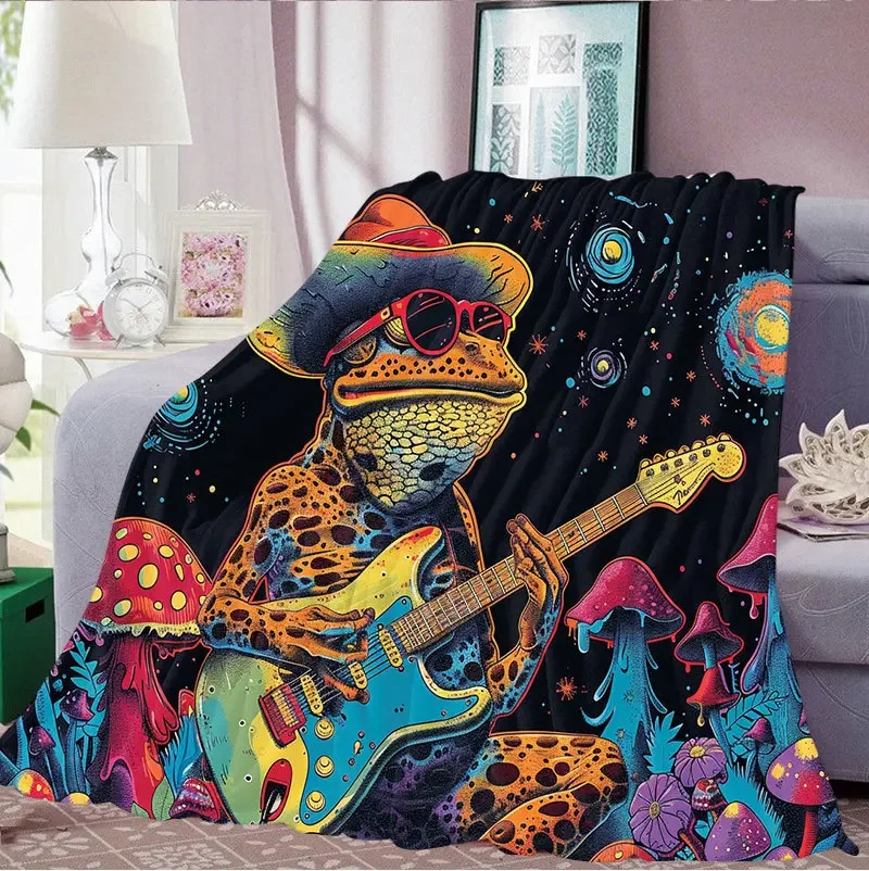 Customized Flannel Blanke Halloween Blanketable  Thickened Nap Blanket Square Digital Printed Air Conditioning Blanket