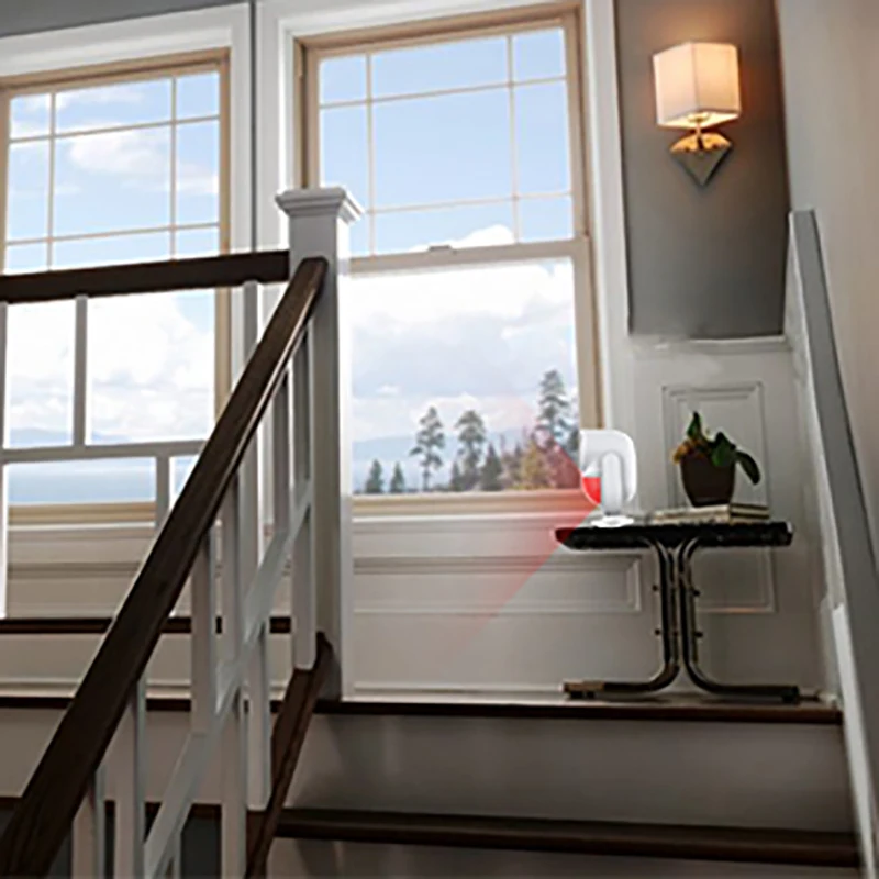 CPVAN Infrared Motion Sensor for Home Burglary Security Protection Wireless Motion Detector 125dB Sound with door sensor