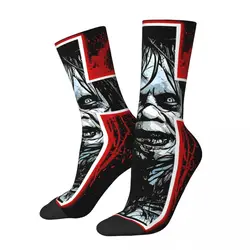 Chaussettes rétro pour hommes, motif imprimé, motif Happy, Regan, The Exorcist, film d'horreur, Street Style, Elin Crew, cadeau