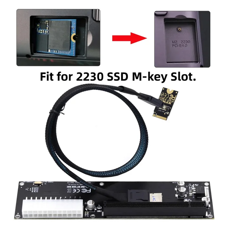 

XB-For Oculink SFF-8612 SFF-8611 Adapter Card PCI-E 16X 2230 M.2 M-Key Adapter For GPD WIN Max2 External Graphics Card