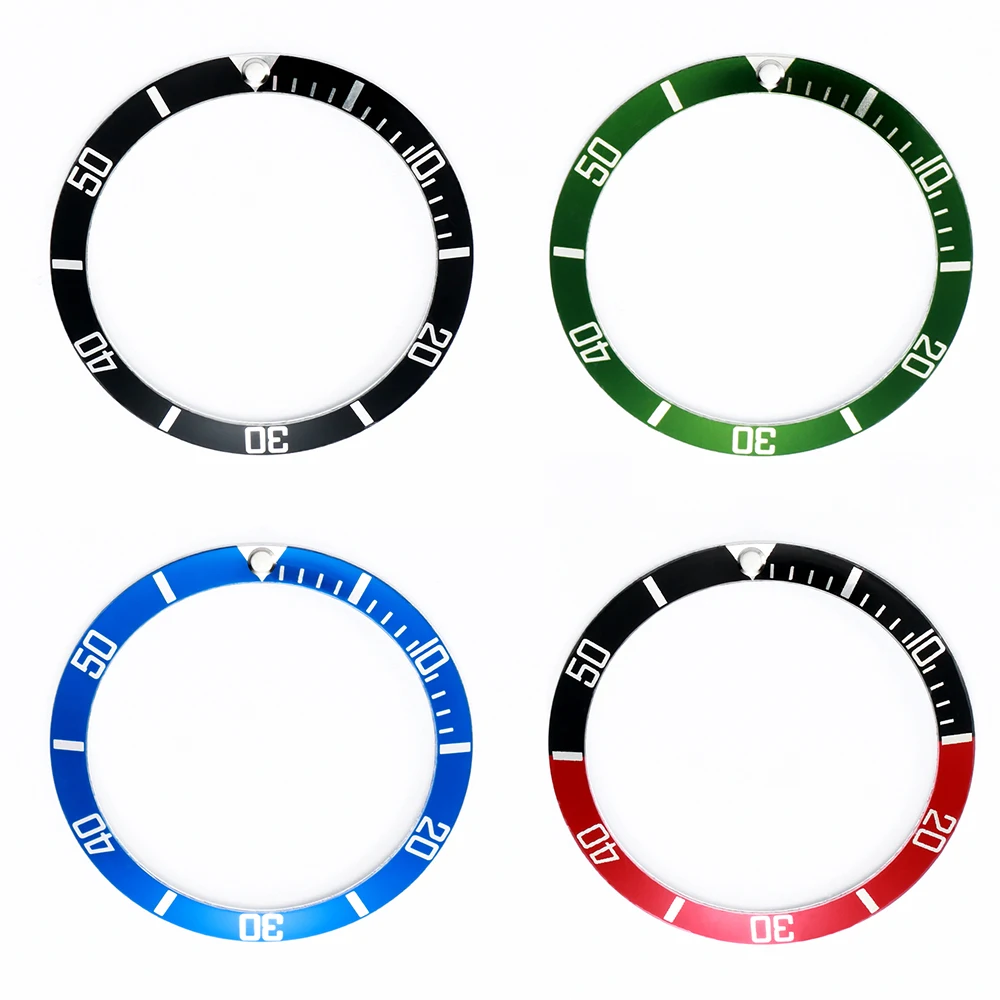 37mm Ceramic Alloy Watch Bezel Insert Ring Slope for Rolex Submariner Water Ghost Watch Case GMT Diving Watch Part Accessories