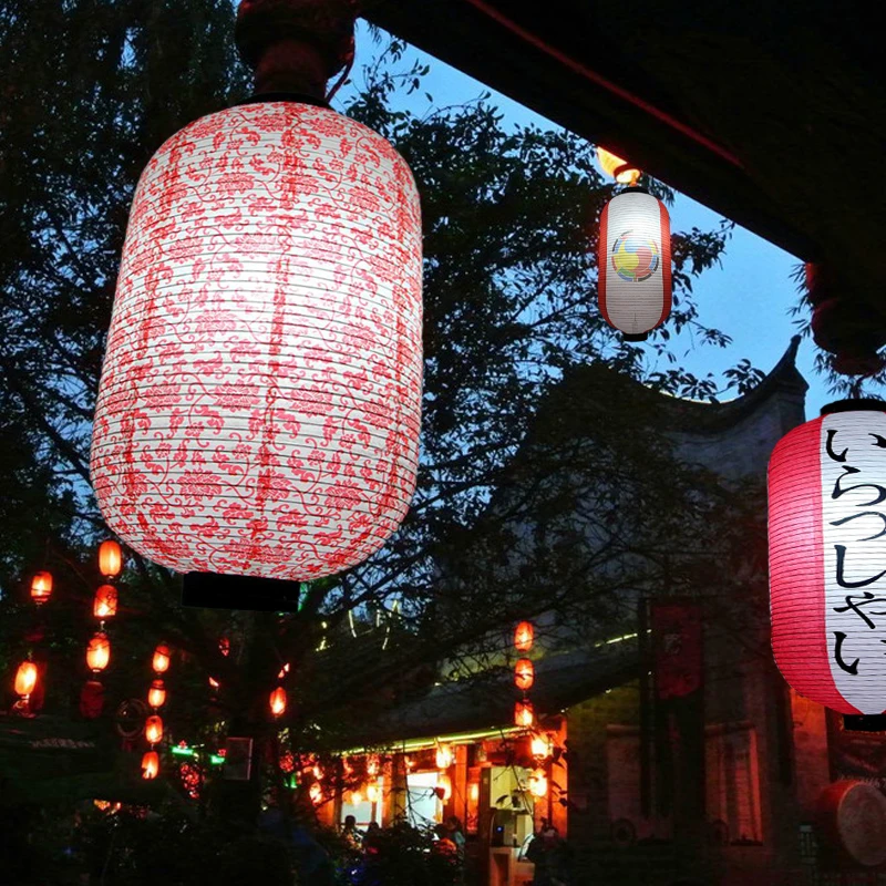 Korean Japanese Style Paper Lantern Restaurant Advertising Sign Party Festival Hanging Lantern Sushi Bar Pub Izakaya Ramen Decor