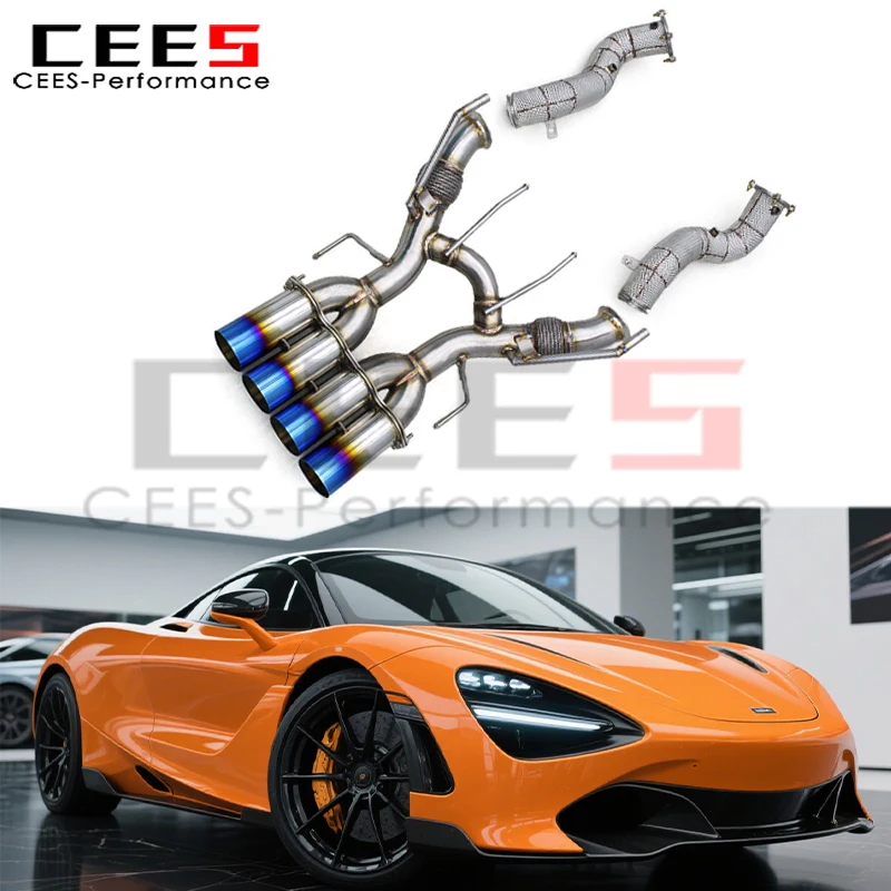 

cees Catback Exhaust Downpipe Pipes Muffler for Mclaren 765LT 4.0T 2020+ Car Stainless Steel Free Flow Pipe Car Exhaust System