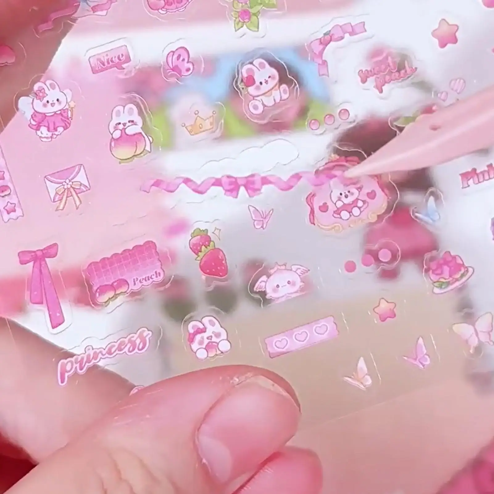 Scrapbooking Stickers Hand Account Decals Handmade Decorative Decals Portable Adhesive Graphics For Diary Handbook Hand Account