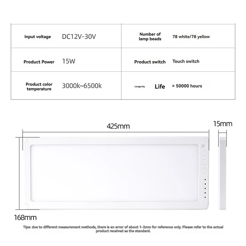 A11M-RV الضوء الداخلي 156 LED 3 اللون عكس الضوء الإضاءة الداخلية 12 فولت-30 فولت سقف قبة ضوء لشاحنة المعسكر RV #6