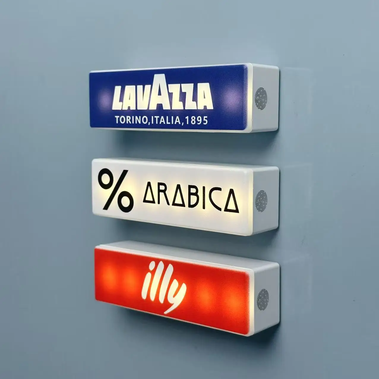 العالم مقهى لافتات مغناطيس الثلاجة صندوق مضيء ساكي متجر النبيذ ديكور المنزل Peets Illy Arabica عرض الشعار المجلس #4