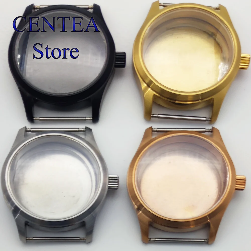 RICHUS 36mm or 39mm Watch Case Silver Black Rose Gold Watch Case Sapphire Glass Case fit NH35 NH34 NH36 ETA2824 PT5000 Movement
