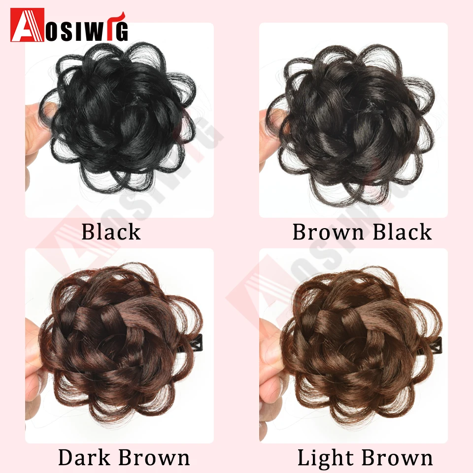 Synthetic Maruko Head Wig Clamping Rose Bud Head Lazy Curling Hair Artifact Princess Head Clip In Hair Extensions For Women