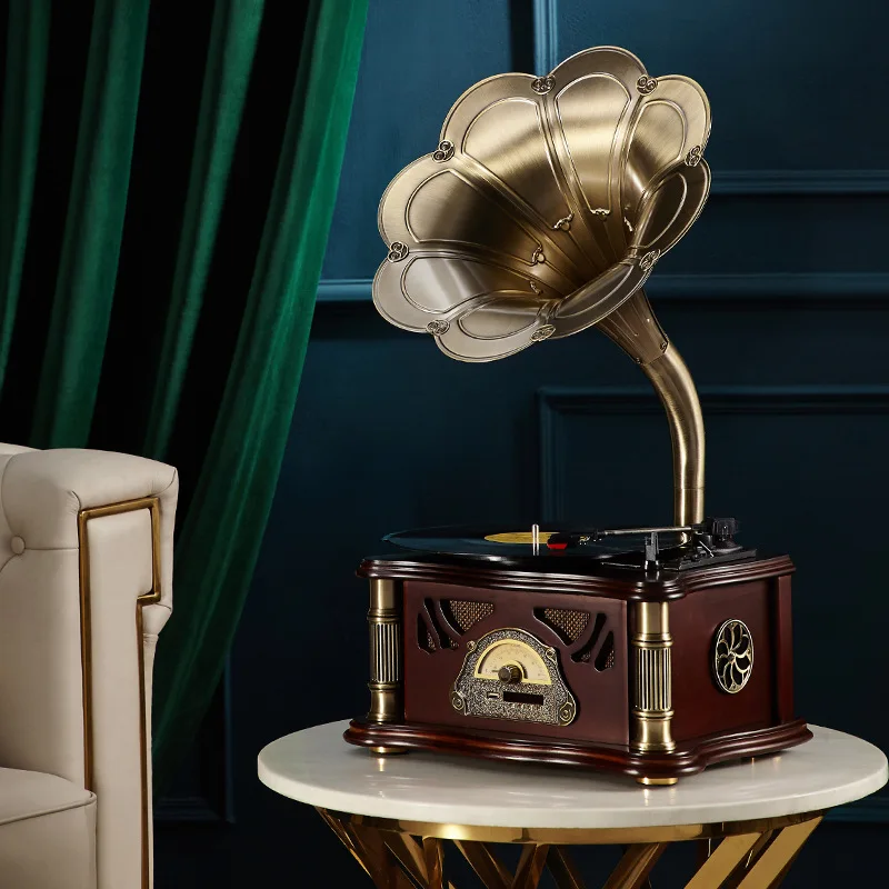 Gramophone Big Speaker Retro Vinyl Record Player