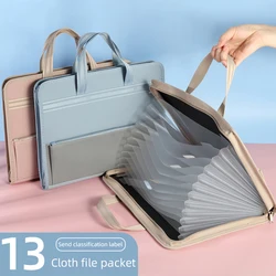 KOBEST 13Layers A4 Oxford Cloth Portable Affairs Package Simple Large Capacity Test Paper Data Classification Storage Bag