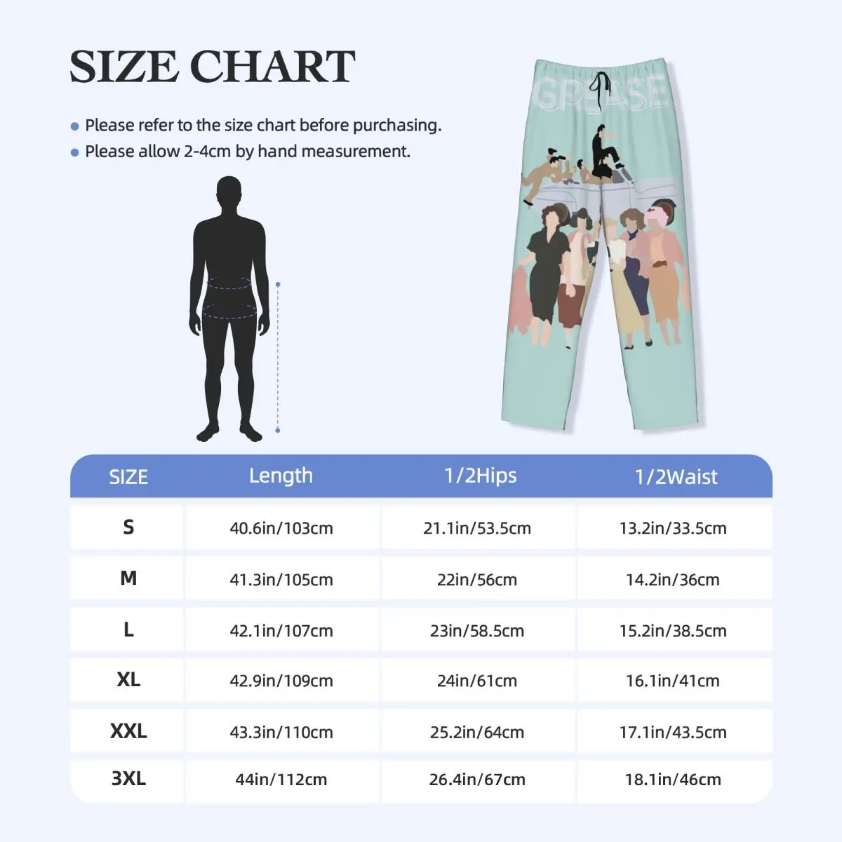 Custom Movie Character Grease Pajama Pants Men Sleepwear Lounge Sleep Bottoms Stretch with Pockets view 6