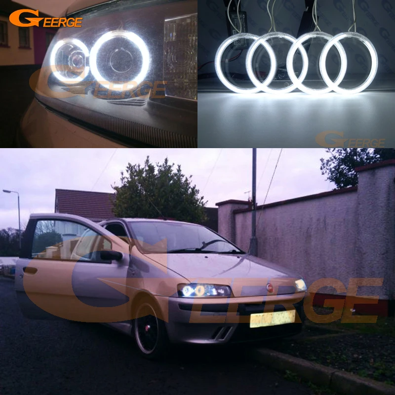 

For FIAT PUNTO Mk2 188 1999 2000 2001 2002 2003 Excellent Ultra Bright CCFL Angel Eyes Halo Rings Kit Light